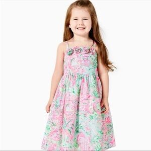 Lilly Pulitzer Bellamy Floral Fit & Flare Dress Bali Blue